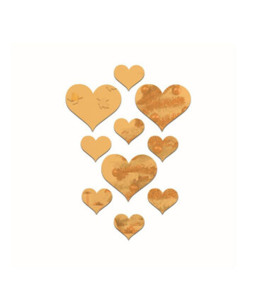 10pcs/set Acrylic 3D Mirror Wall Sticker Love Heart Decorative Bedroom Living Room Background Home Decor Mural applique