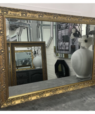 (111cm x 86cm) Large Antique Gold French Mirror Framed Decorative Rococo Ornate Framed Wall Mirror OPERA - Choice of Size - Premium Quality - Fabulous Mirrors