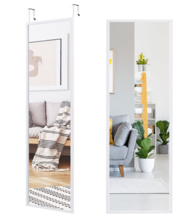 2 IN1 Full Length Mirror Over the Door Dressing Mirror Wall Mounted Makeup