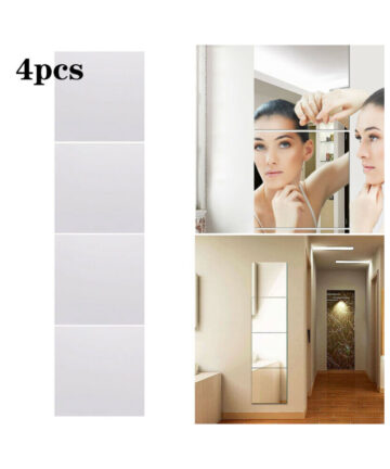 30cm Mirror Tile Wall Sticker Square Self Adhesive Room Decoration Stick On Art
