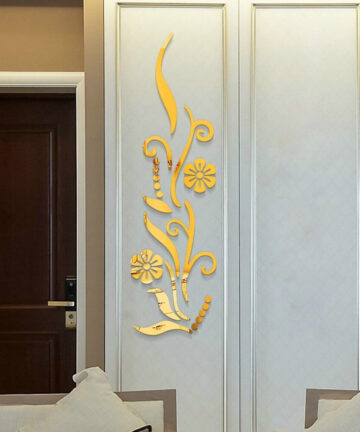 3D Flower Acrylic Mirror Wall Sticker for Bedroom Living Room Sofa TV Wall Background Wall Decor Decal Mirror Sticker Home Decor