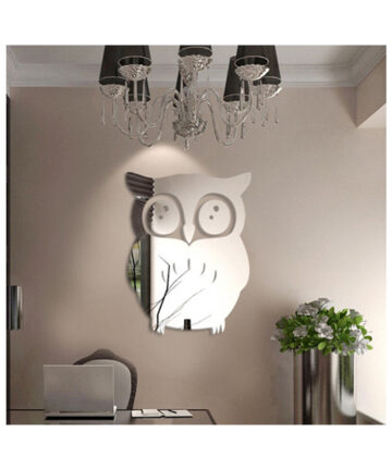 3D Owl Wall Stickers Decorative Mirrors Room Decor Mirror Stickers For Living Room Home Deor Espejos Decorativos
