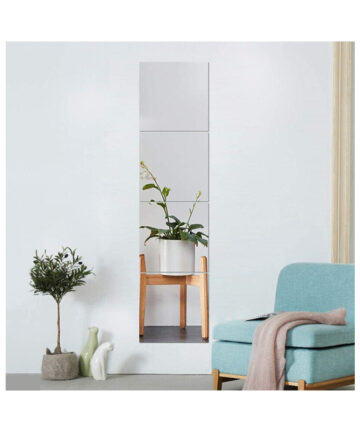 4PC/SET Acrylic Mirror 20cmx20cm Full Body Length Mirror Shatterproof Accurate Reflection Decorative Mirrors Dressing Mirror