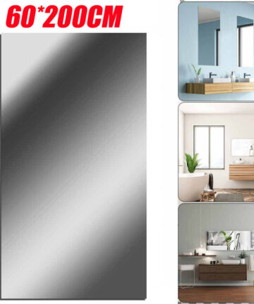 60*200cm Flexible Mirror Sheets Self Adhesive Non Glass Tiles Mirror Sticker