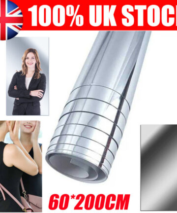 60*200cm Self Adhesive Rectangle Glass Mirror Tiles Wall Sticker Home Décor