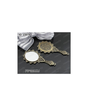 6pcs Ancient Bronze Silver Mirror Accessory Diy Metal Alloy Pendants Antique Vintage Home Jewellery Scrapbook Gift Diy