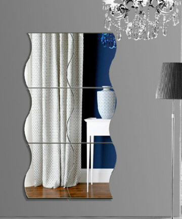 6pcs Ball Room Bathroom Decor Acrylic Wall Mirror Irregular Mirror Living Room Decoration Mini Sticker Mirror