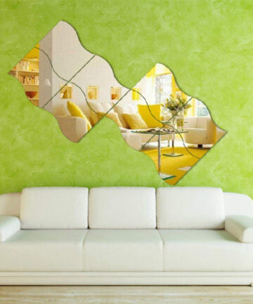 6Pcs Creative Wall Stickers Mirror Stickers Decal For Living Room Mirrors Can Be Freely Matched For Bedroom Home Decor