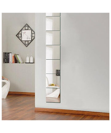 9 pcs/set 15 X Square Mirror Wall Stickers Creative Waterproof bathroom Removable Decorative Wall Decal Sticker T2Z5