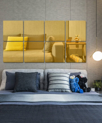 9pcs Square Reflector Ball Room Bathroom Decor Acrylic Wall Mirror Irregular Mirror Living Room Decoration Mini Sticker Mirror