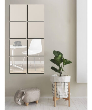 9pcs/set 15*15cm Square Wall Sticker Mirror Sticker Decal Square Mirror Bedroom Home Decoration Accessories Wall Decor