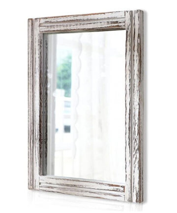 AAZZKANG Large Mirrors for Wall Black 26"x18" Rectangle Wood Framed Mirror Decorative Wall Mirror for Bedroom Living Room