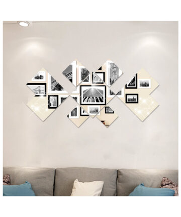 Acrylic Diamond Mirror Stickers Rhombus Mirror Wall Sticker Decal Removable Home Bath Tile Wall DIY Decorative Art Mirror