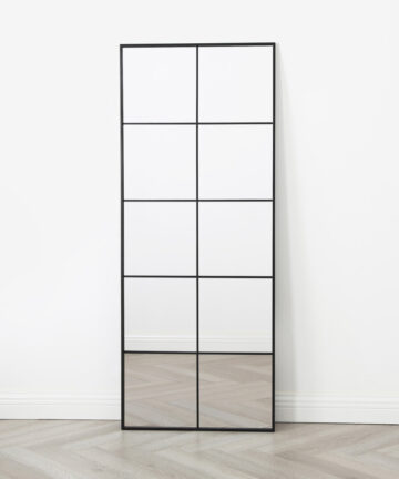 Aion - Window Mirror with Rectangular Black Frame - 150x60cm