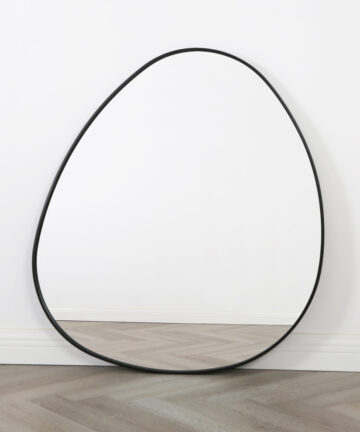 Anax - Pebble Mirror with Black Frame - 110x90