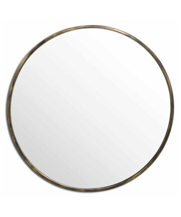 Antique Brass Large Narrow Edged Mirror