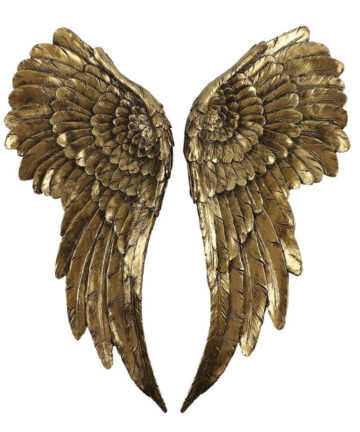 Antique Gold Large Pair of Hanging Guardian Angel Wings