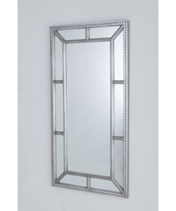 Antique Silver Rectangular Wall Mirror for Living Room - Clearance