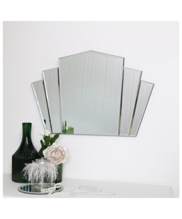 Art Deco Fan Frameless Wall Mirror 40cm x 60cm