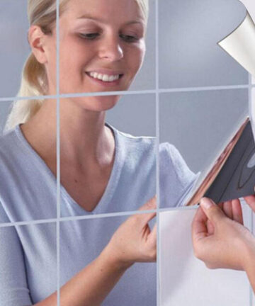 Bathroom Mirror Wall Stickers Decal 3D Self-adhesive Film Plastic Mirror Stickers Tiles Home Decor Acrylic Wallpaper Decal