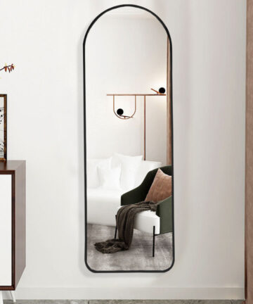 (Black) Arch Full Length Wall Mirror