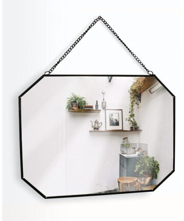 Black Rectangular (landscape) Mirror for wall mounting