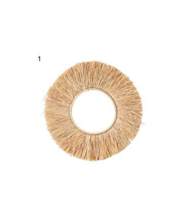 Boho Home Decoration Straw Hand-woven Mirror Wall Decoration Bedroom Macrame Wall Hanging Home Party Decoration Mirrors