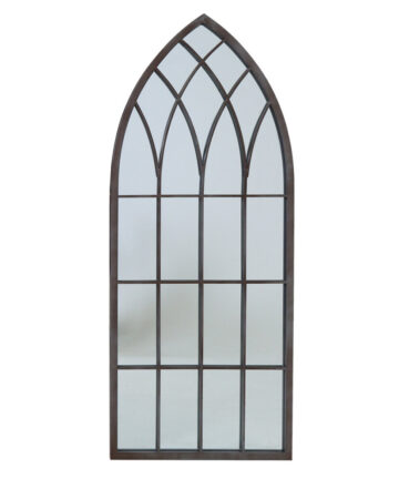 Charles Bentley Rustic Decorative Arch Mirror - Grey