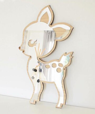 Children Acrylic Wall Mirror With Rope Hanging Baby Room Decorative Bathroom Living Room 3d Wall Decorations Stickers