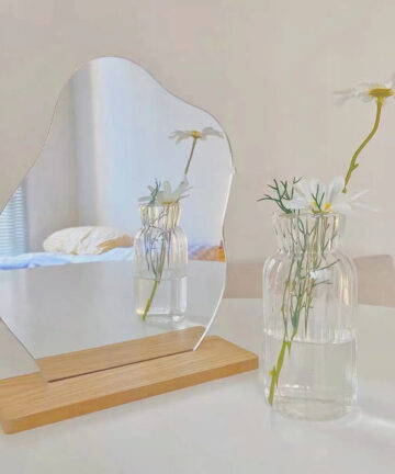 Contracted And Irregular Household Adornment Desktop Makeup Mirror Mirror Acrylic Decorative Mirror Film Props