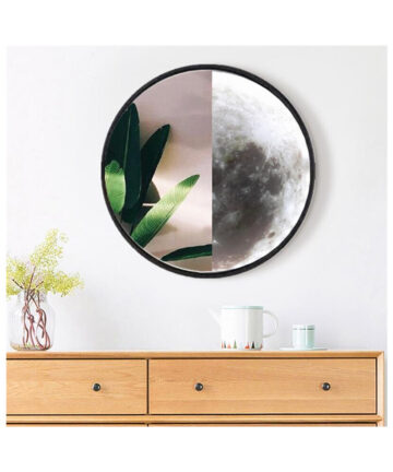 Creative magic mirror makeup mirror with light moon wall lamp living room entrance bathroom decorative mirror wall lamp