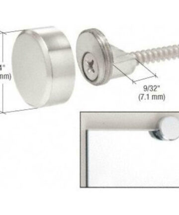 CRL Chrome Brass Round Mirror Edge Fixings Clips Brackets x 4 6mm