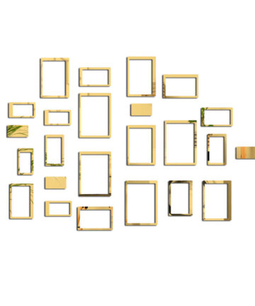 Decorative Mirrors DIY Wall Stickers Rectangle Room Decor Mirror Stickers For Living Room Espejos Decorativos