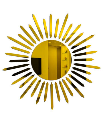 Decorative Mirrors DIY Wall Stickers Sun Flower Room Decor Mirror Stickers For Living Room Decoraci?n Hogar