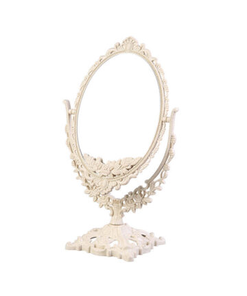 Desktop Home Can Stand Makeup Mirror Retro Palace Style Table Top Rotatable Dormitory Student Makeup Mirror Boutique