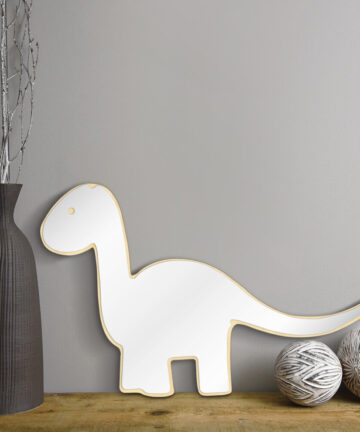 Dinosaur Shape Decorative Wall Mirror Animal Dinosaur Wall Decor Hanging Interiors Home Decor Make-up Mirror Kids