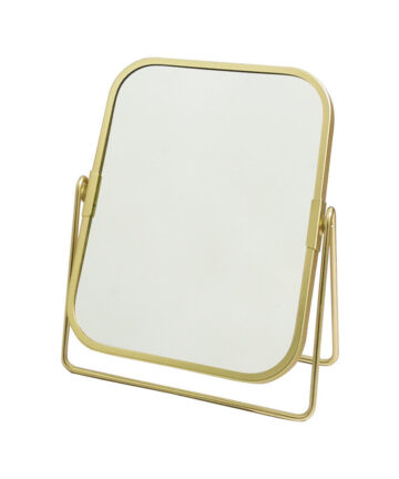 DyuIhr European-style desktop rotating double-sided mirror dressing table HD metal makeup mirror home decoration