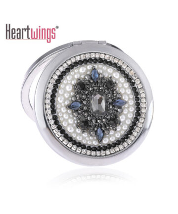 Engrave words free,bling retro crystal flower,Mini Beauty pocket makeup compact mirror makeup,Wedding present christmas