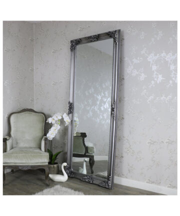 Extra, Extra Large Ornate Antique Silver Full Length Wall/Floor Mirror 85cm x 210cm