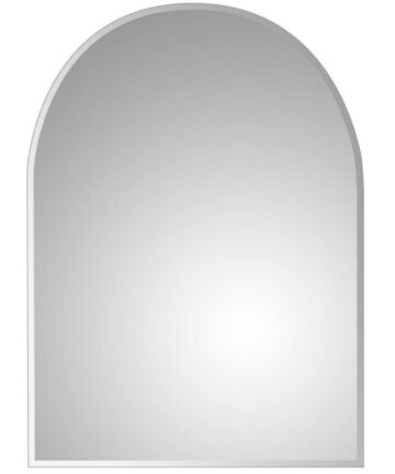 Frameless Bevelled Arched Wall Decor Mirror 40 X 40cm