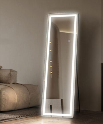 Free Standing Full Length Dimmable LED Mirror Sensor Switch