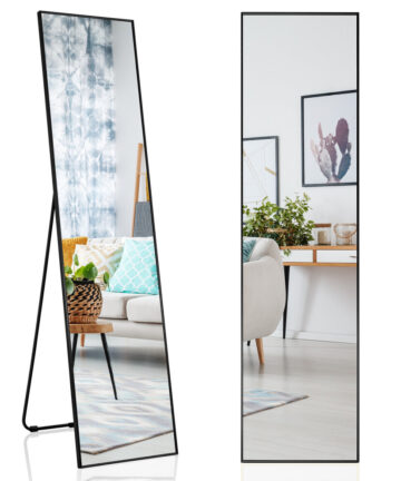 Full Length Mirror Rectangular Dressing Mirror Standing Wall-mounted