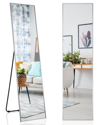 Full Length Mirror Rectangular Dressing Mirror Standing Wall-mounted
