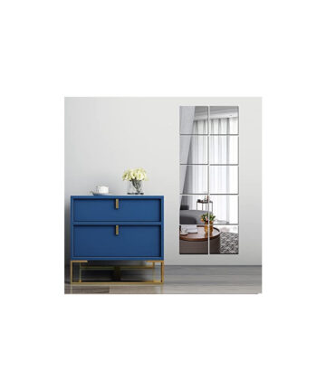 Full Length Wall Mirrors, Full Body 10pcs Acrylic Plexiglass Mirror Wall-Mounted Frameless Mirror Over the Door Large Long Mirror Home Worko