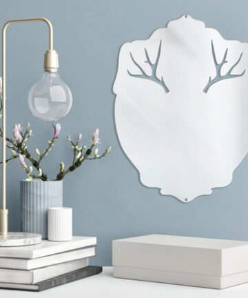 Funny Deer Wall Mirror Kids Room Wall Decor Laser Cut Out Mirror Living Room Decoration Dressing Mirror