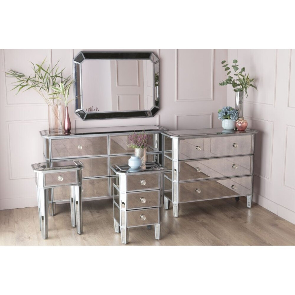 Gatsby French Aged Rectangular Wall Mirror for Bedroom - Clearance