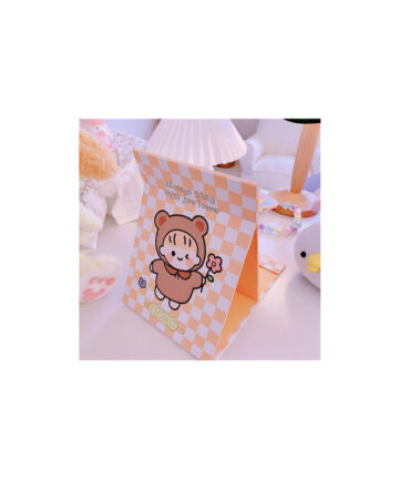 Girl Bunny Foldable Makeup Mirror Dormitory Dressing Book Desktop Large Portable Flip Student Mirror Desktop Folding Mirror