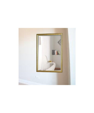 Gold Julia Wooden Frame Rectangular Wall mounted Mirror 48 x 68cm