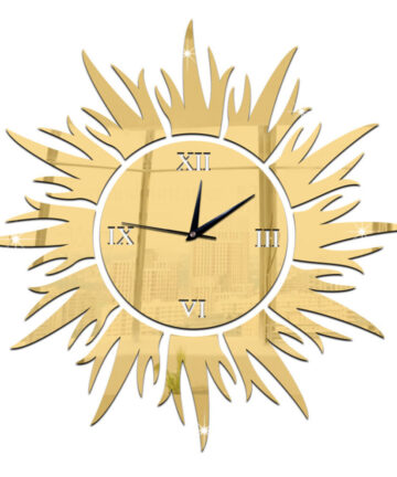 (Gold) sun decoration wall clock mirror