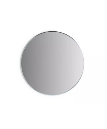 Refurbished Habitat Katun Round Wall Mirror - Silver - 80x80cm
